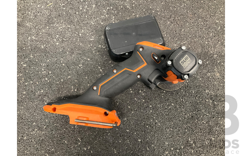 AEG 18V XR Brushless Angle Grinder (MMS18SBL) Skinn Only and 18V 2Ah Battery - ORP $329