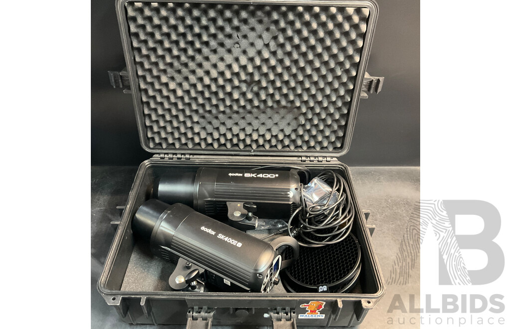GODOX SK400II & SK400II-V 400W Studio Flash Light with PELICAN AIR Carry Case