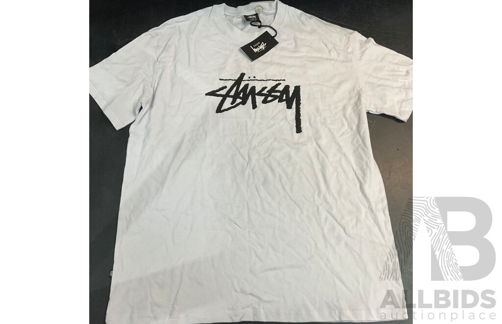 STUSSY, Calvin Klein Jeans T-shirt Sizes S, L & Tommy Jeans Shorts Size 28 - Lot of 4