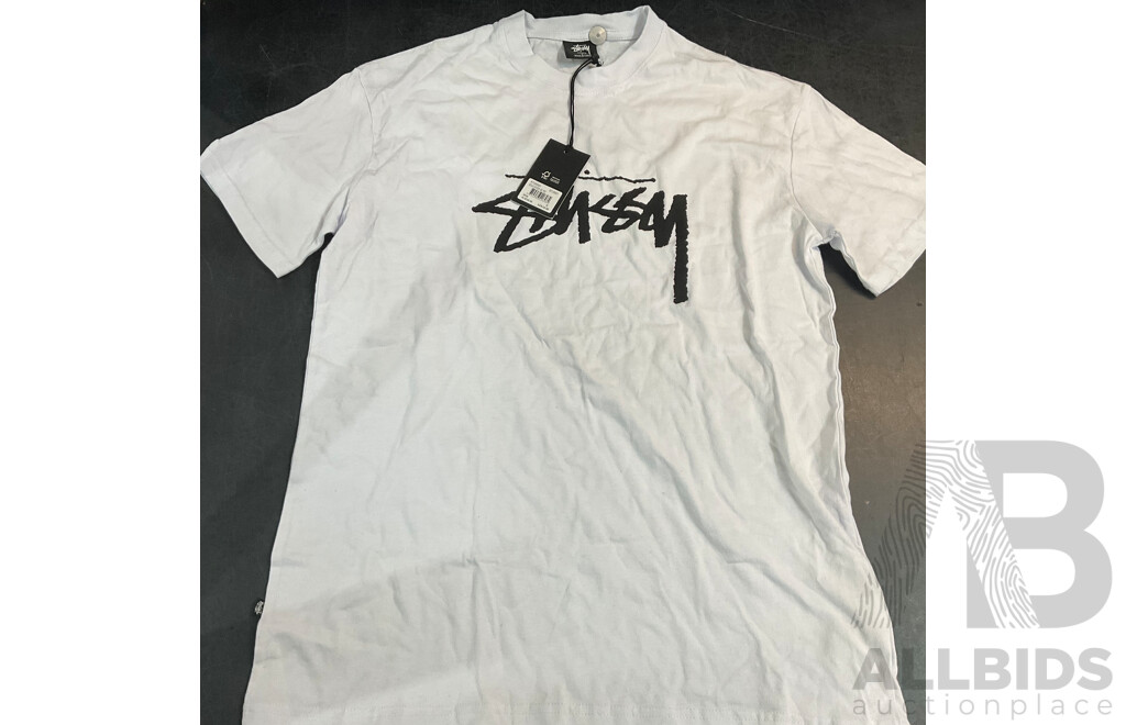 STUSSY, Calvin Klein Jeans T-shirt Sizes S, L & Tommy Jeans Shorts Size 28 - Lot of 4