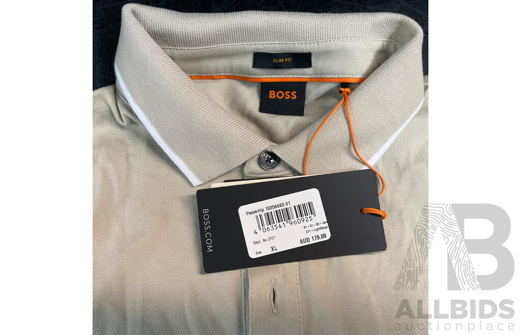 BOSS Passertip POLO - Light Beige - Size XL - ORP $179.00
