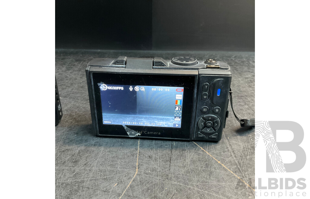 KODAK Pixpro FZ55 Camera & Unbranded 4K 18x Digital Camera - Lot of 2