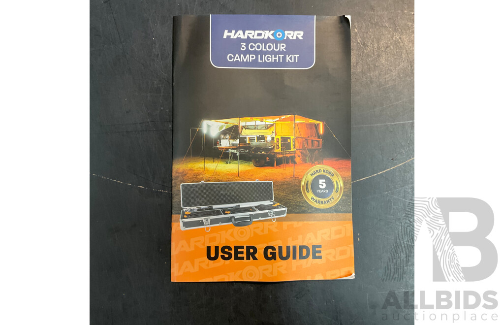 HARDKORR 3 Colour Camp Light Kit with Case - ORP $159