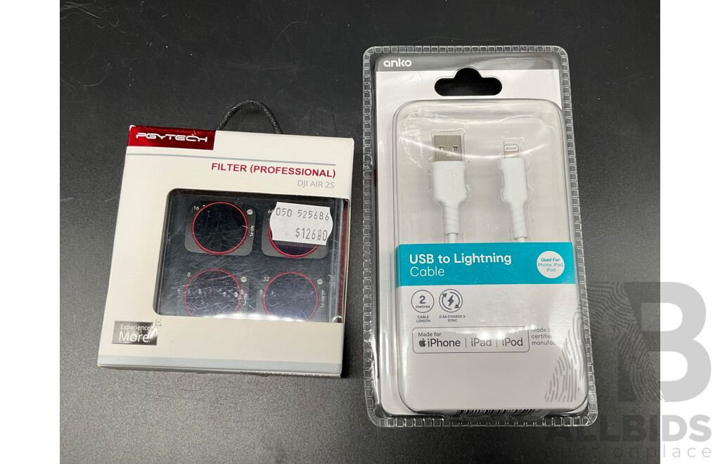 PGYTECH ND-PL Filter Set for DJI Air 2S and ANKO USB Cable - Lot of 2