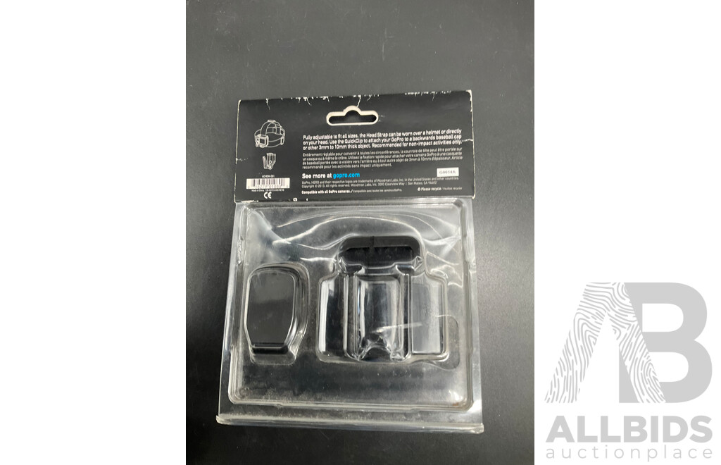 GoPro Accessories, Including Head Strap + Quick Clip, Sport Kit and SP POV Pole - Lot of 3