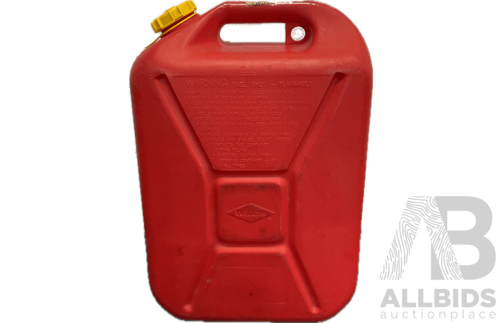 20L Red Plastic Fuel Jerry Can