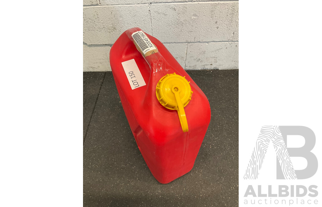 20L Red Plastic Fuel Jerry Can