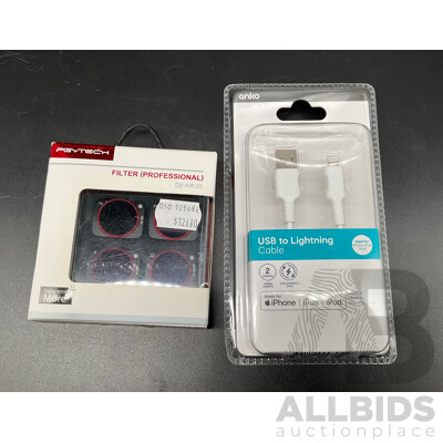 PGYTECH ND-PL Filter Set for DJI Air 2S and ANKO USB Cable - Lot of 2