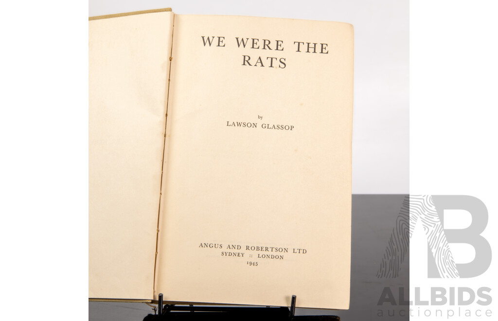 We Were the Rats, Lawson Glassop, Angus & Robertson, 1945, Signed by Lieutenant General Sir Iven Giffard Mackay