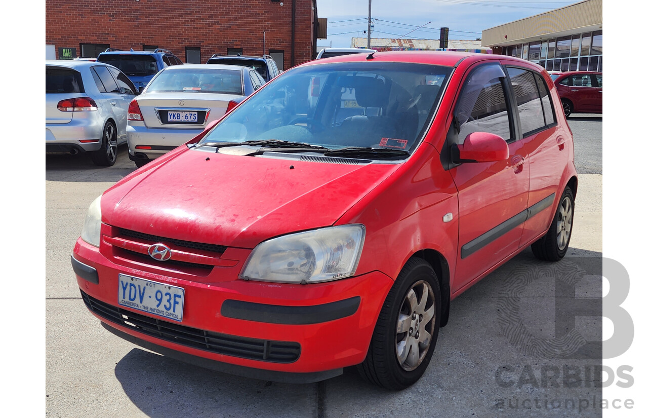 6/2005 Hyundai Getz GL TB 5d Hatchback Red 1.5L