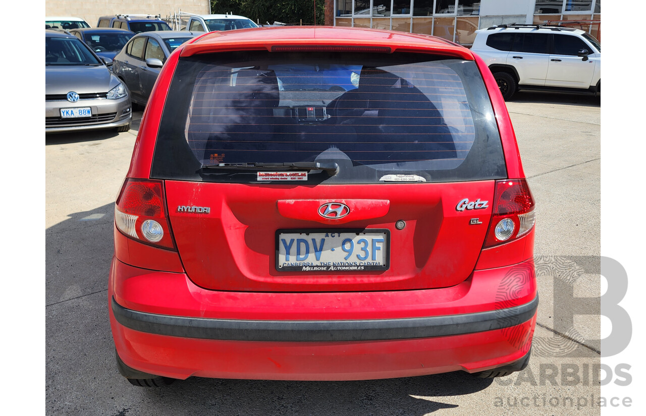 6/2005 Hyundai Getz GL TB 5d Hatchback Red 1.5L