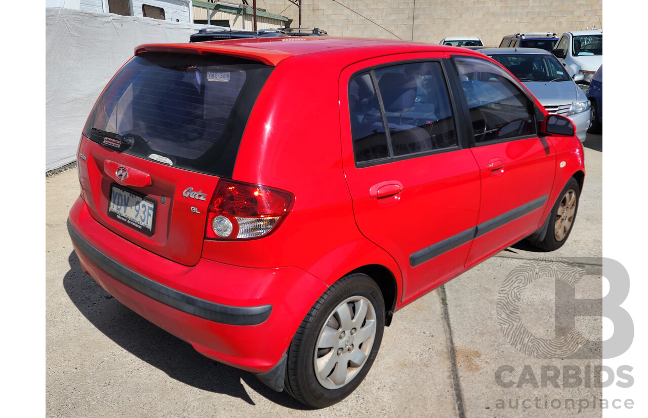 6/2005 Hyundai Getz GL TB 5d Hatchback Red 1.5L