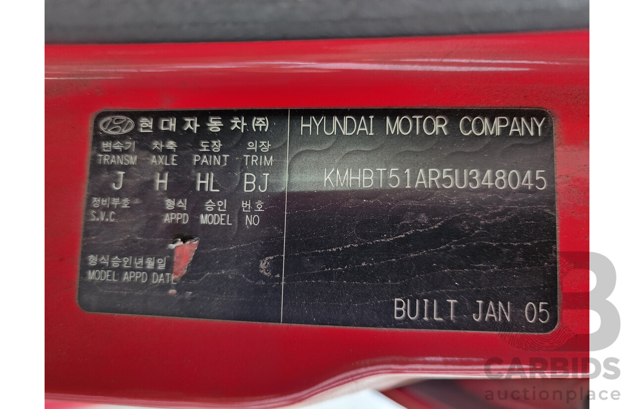 6/2005 Hyundai Getz GL TB 5d Hatchback Red 1.5L