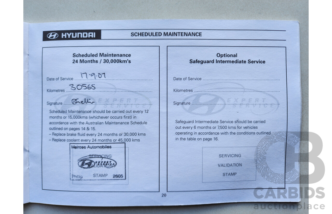 6/2005 Hyundai Getz GL TB 5d Hatchback Red 1.5L