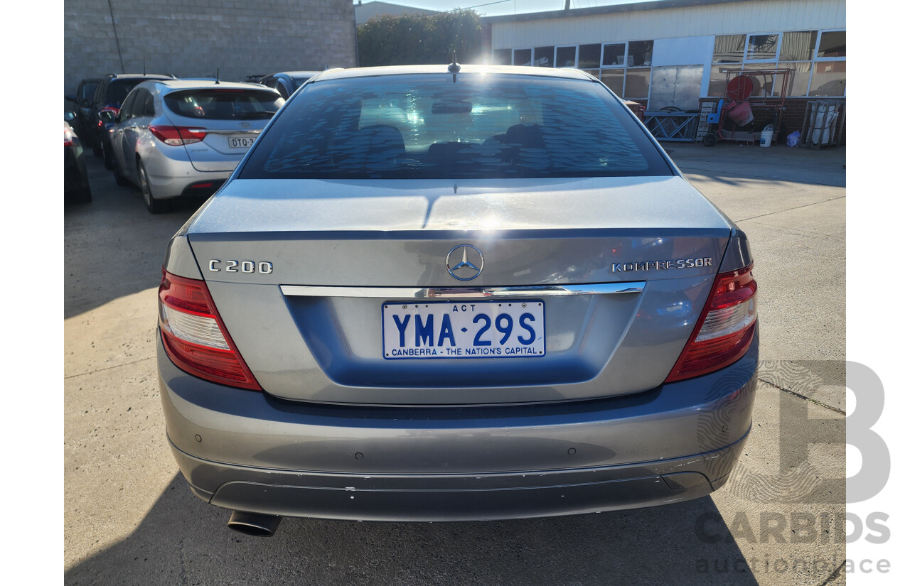4/2008 Mercedes-Benz C200 Kompressor Classic W204 4d Sedan Grey 1.8L