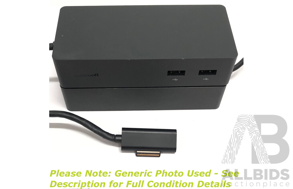 Microsoft (1661) Surface Dock W/ Power Supply - Lot of Three