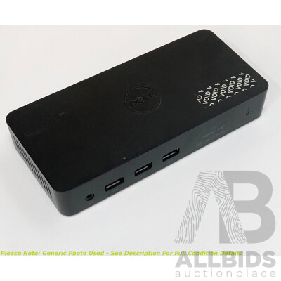 Dell (D3100) UHD 4K USB 3.0 Docking Station - Lot of 28
