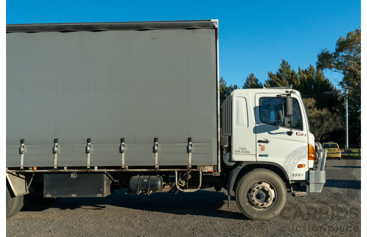 02/2008, Hino Ad Trans 500 Series, GH 1727, 12 Pallet, Curtainsider Canopy Truck with 750KG Taillift