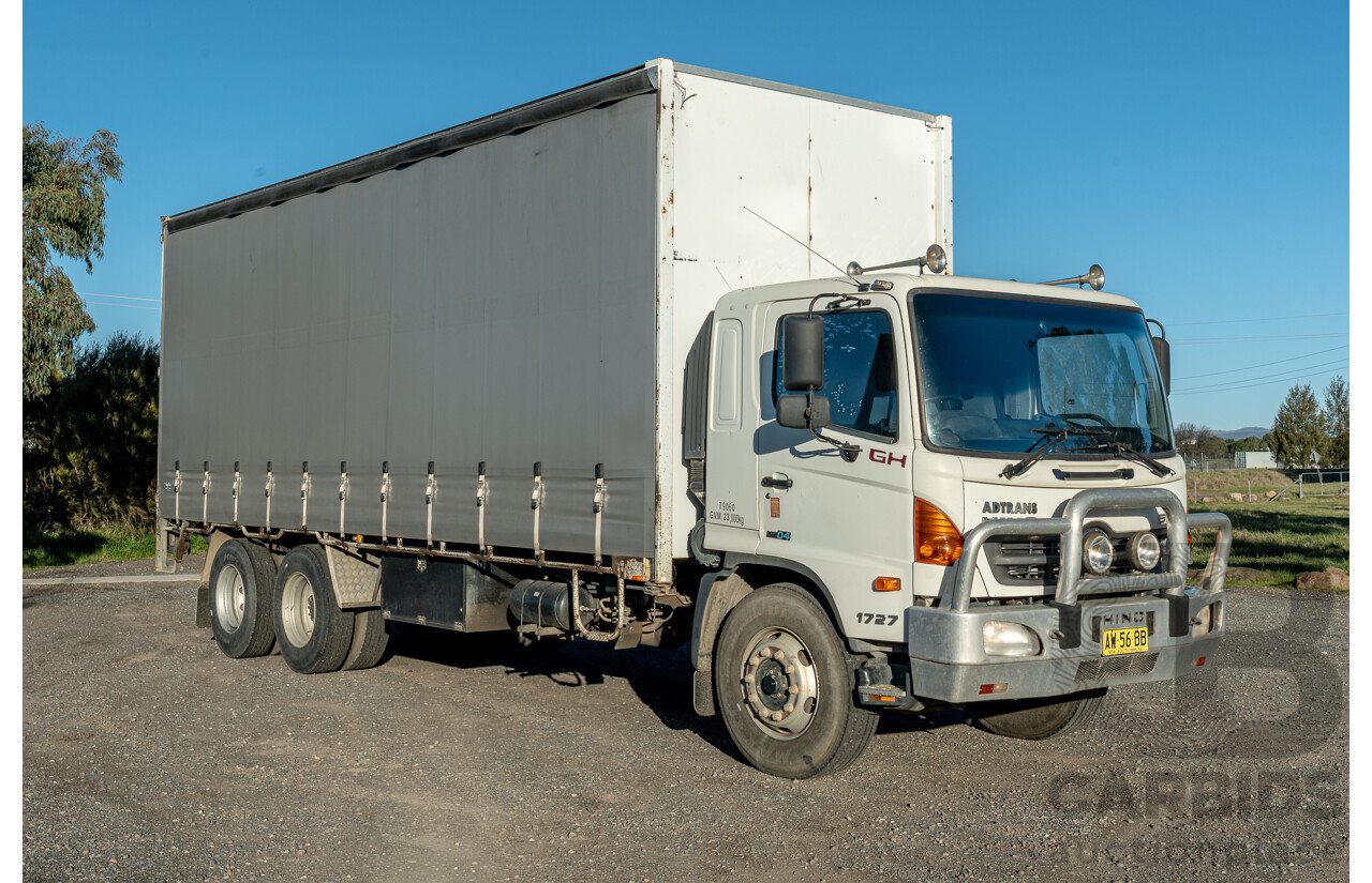 02/2008, Hino Ad Trans 500 Series, GH 1727, 12 Pallet, Curtainsider Canopy Truck with 750KG Taillift