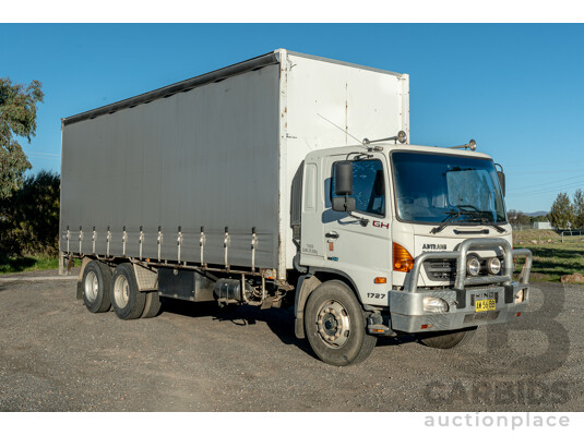 02/2008, Hino Ad Trans 500 Series, GH 1727, 12 Pallet, Curtainsider Canopy Truck with 750KG Taillift
