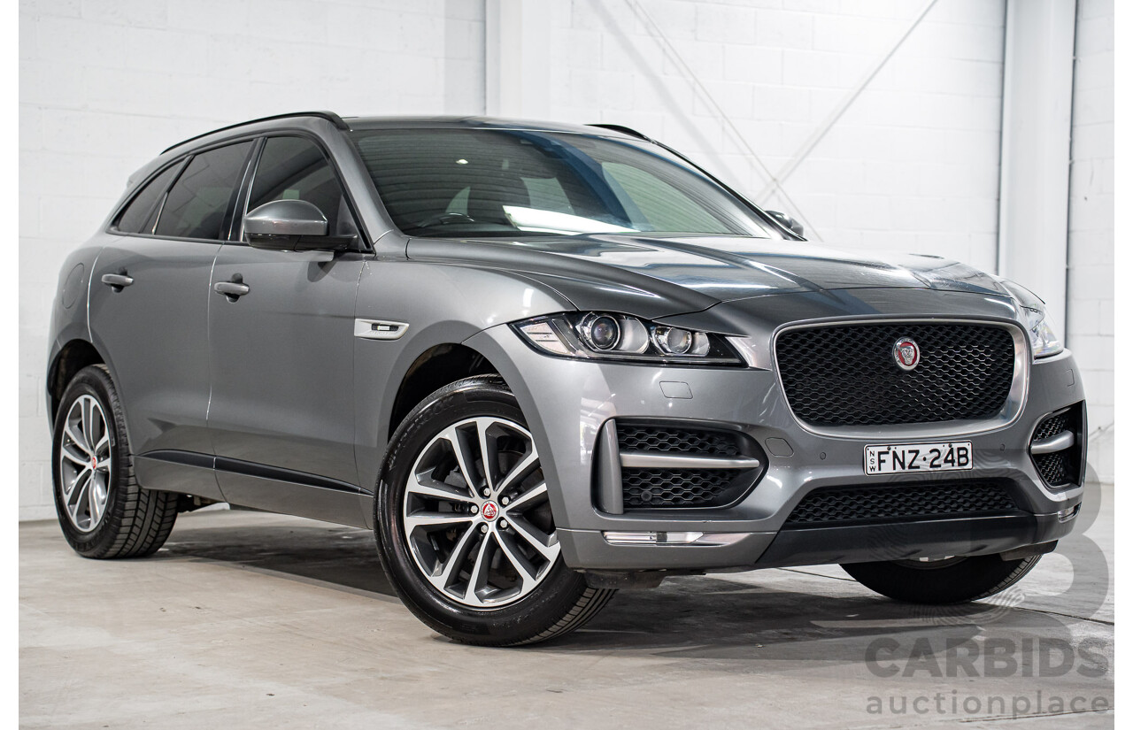11/2016 Jaguar F-Pace 20d R-Sport (AWD) 4d Wagon Corris Grey Metallic Turbo Diesel 2.0L