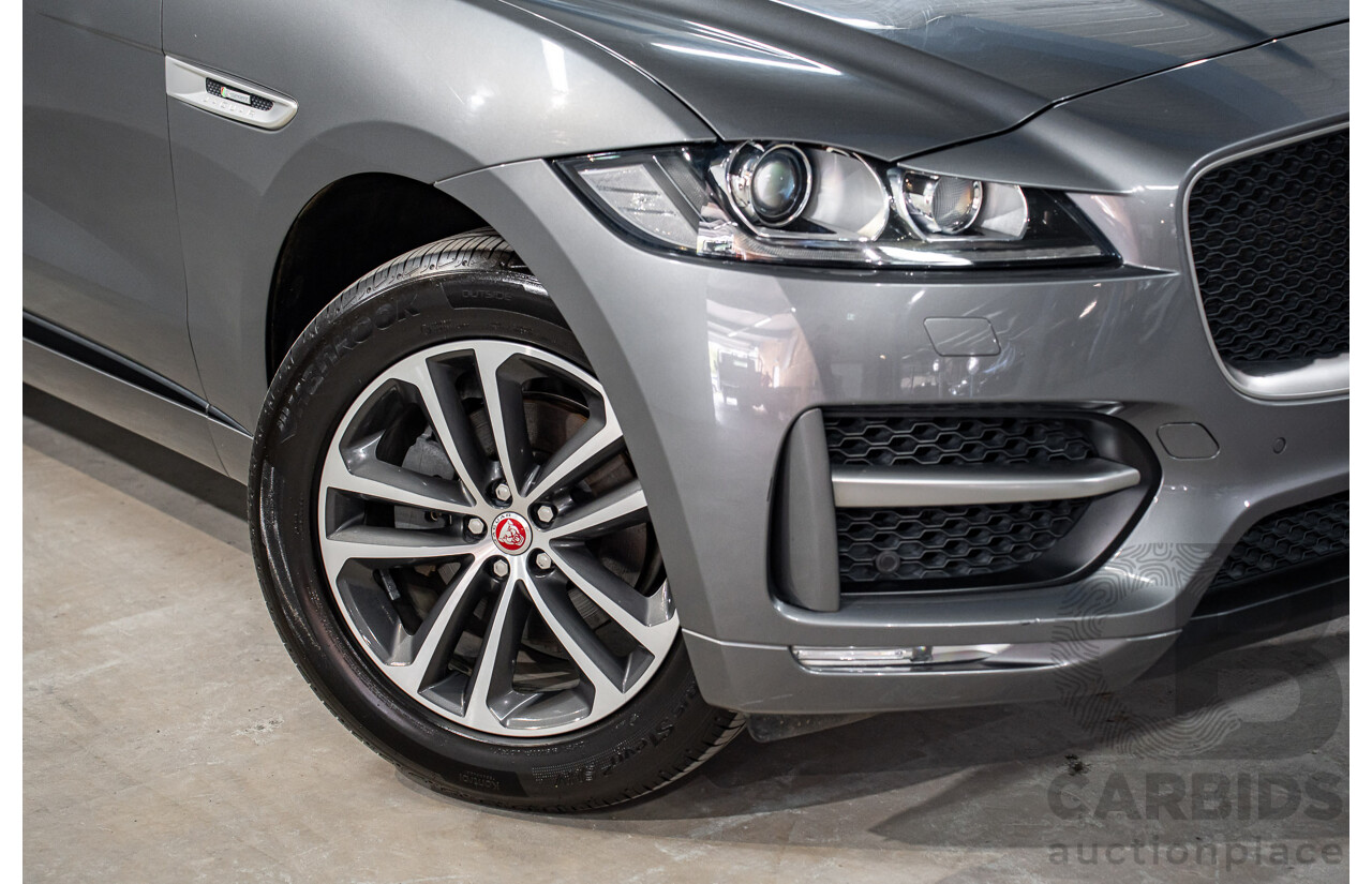 11/2016 Jaguar F-Pace 20d R-Sport (AWD) 4d Wagon Corris Grey Metallic Turbo Diesel 2.0L