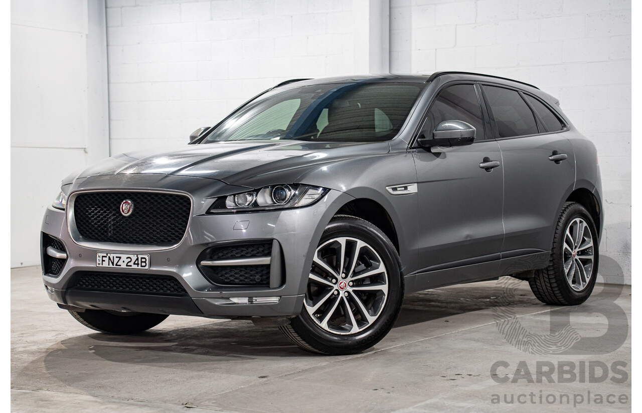 11/2016 Jaguar F-Pace 20d R-Sport (AWD) 4d Wagon Corris Grey Metallic Turbo Diesel 2.0L