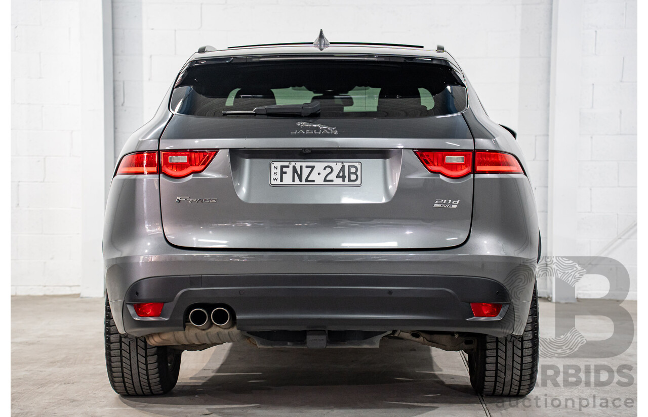 11/2016 Jaguar F-Pace 20d R-Sport (AWD) 4d Wagon Corris Grey Metallic Turbo Diesel 2.0L