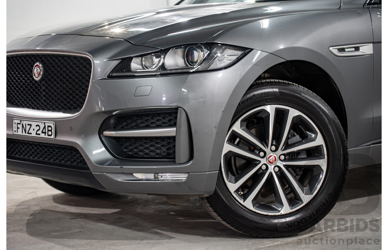 11/2016 Jaguar F-Pace 20d R-Sport (AWD) 4d Wagon Corris Grey Metallic Turbo Diesel 2.0L