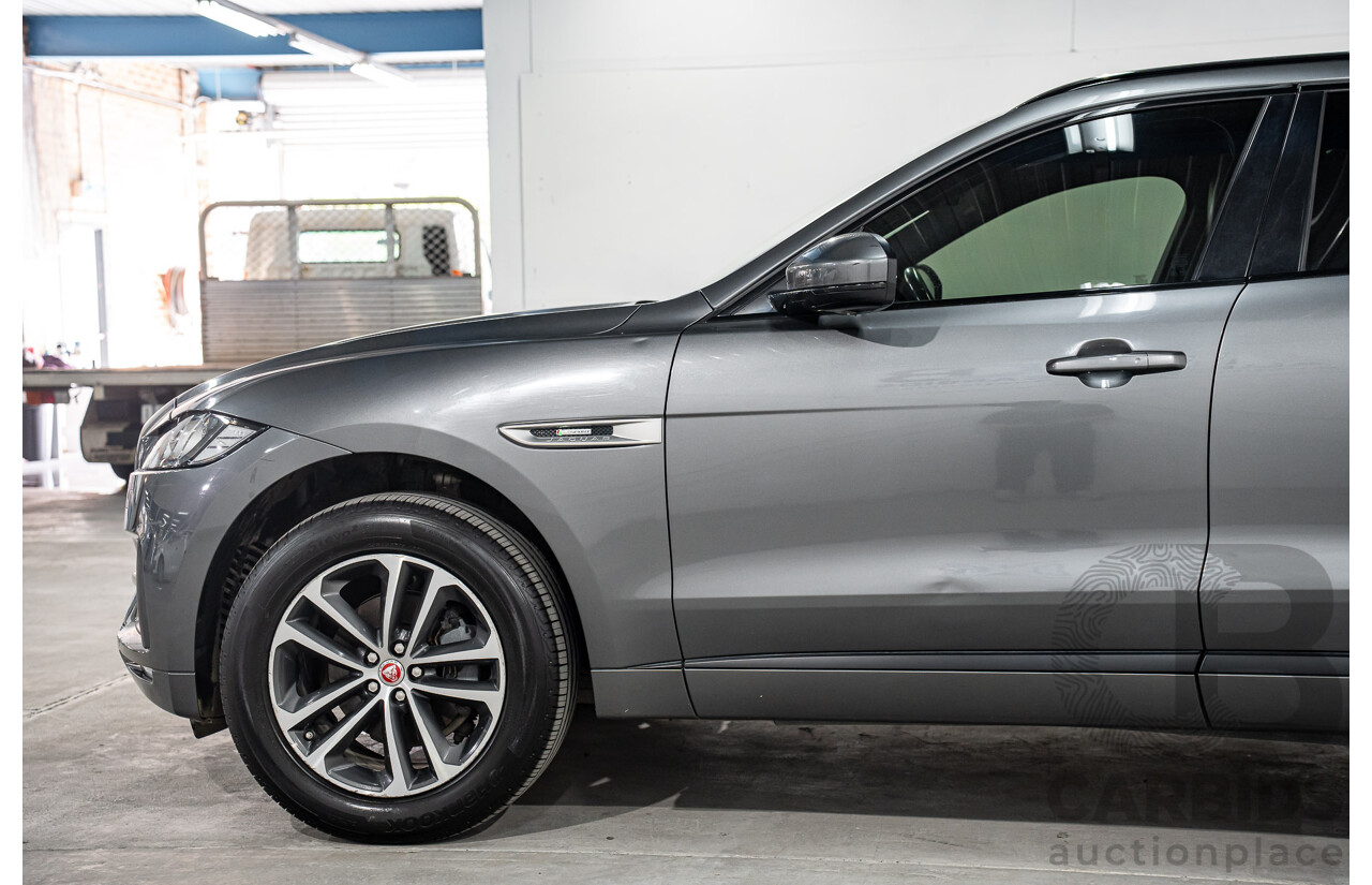 11/2016 Jaguar F-Pace 20d R-Sport (AWD) 4d Wagon Corris Grey Metallic Turbo Diesel 2.0L