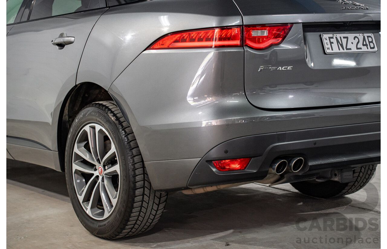 11/2016 Jaguar F-Pace 20d R-Sport (AWD) 4d Wagon Corris Grey Metallic Turbo Diesel 2.0L