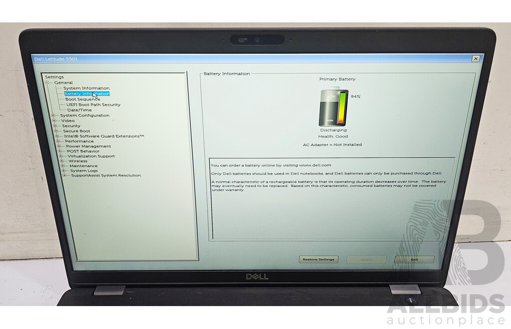 Dell Latitude 5501 Intel Core i5 (9300H) 2.40GHz-4.10GHz 4-Core CPU 15.6-Inch FHD Laptop