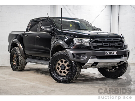 10/2019 Ford Ranger Raptor 2.0 (4x4) PX MKIII MY19.75 Double Cab P/Up Shadow Black Twin Turbo Diesel 2.0L