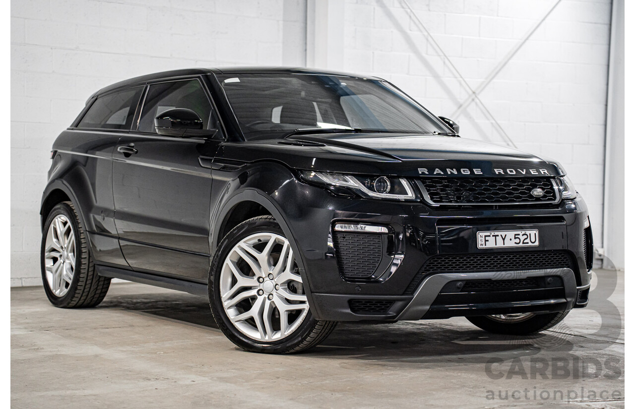 08/2016 Range Rover Evoque Td4 180 HSE Dynamic (AWD) LV MY16.5 3d Coupe Santorini Black Metallic Turbo Diesel 2.0L