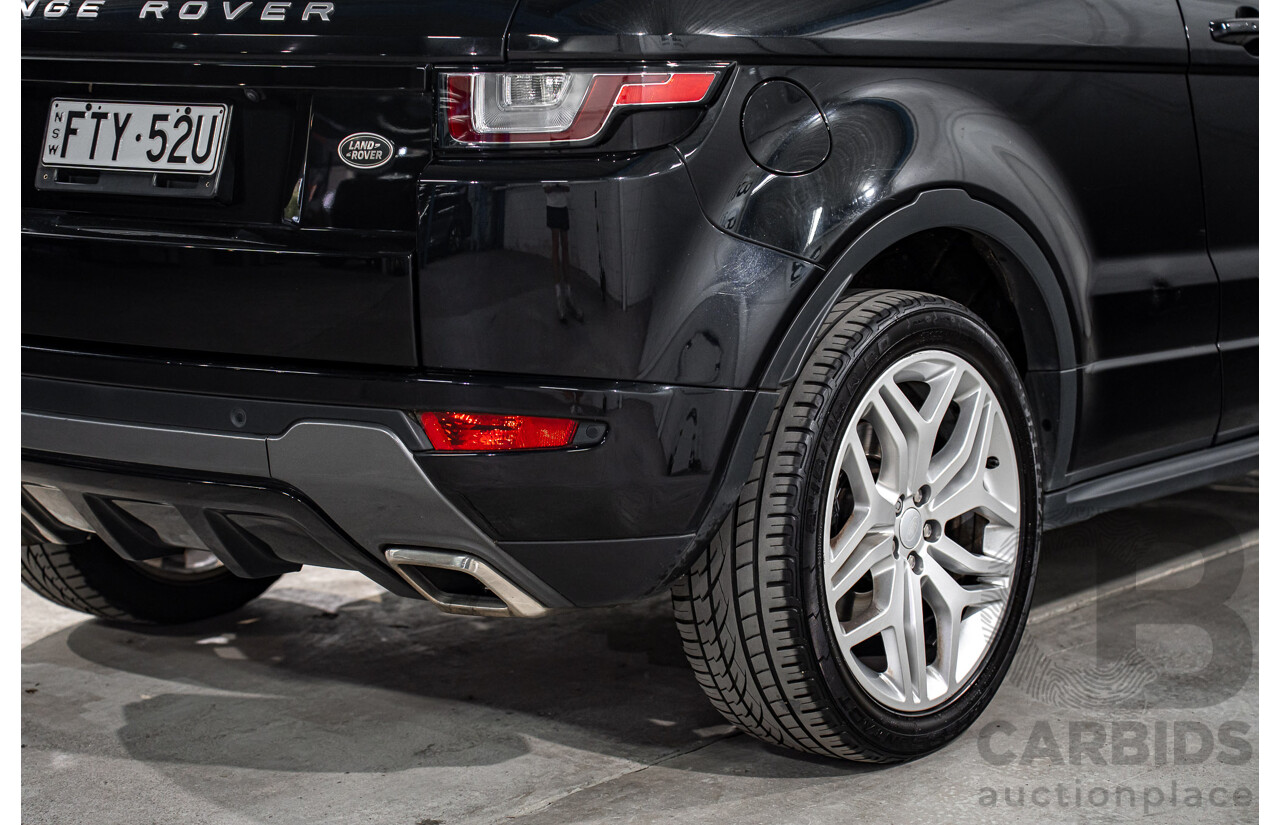 08/2016 Range Rover Evoque Td4 180 HSE Dynamic (AWD) LV MY16.5 3d Coupe Santorini Black Metallic Turbo Diesel 2.0L