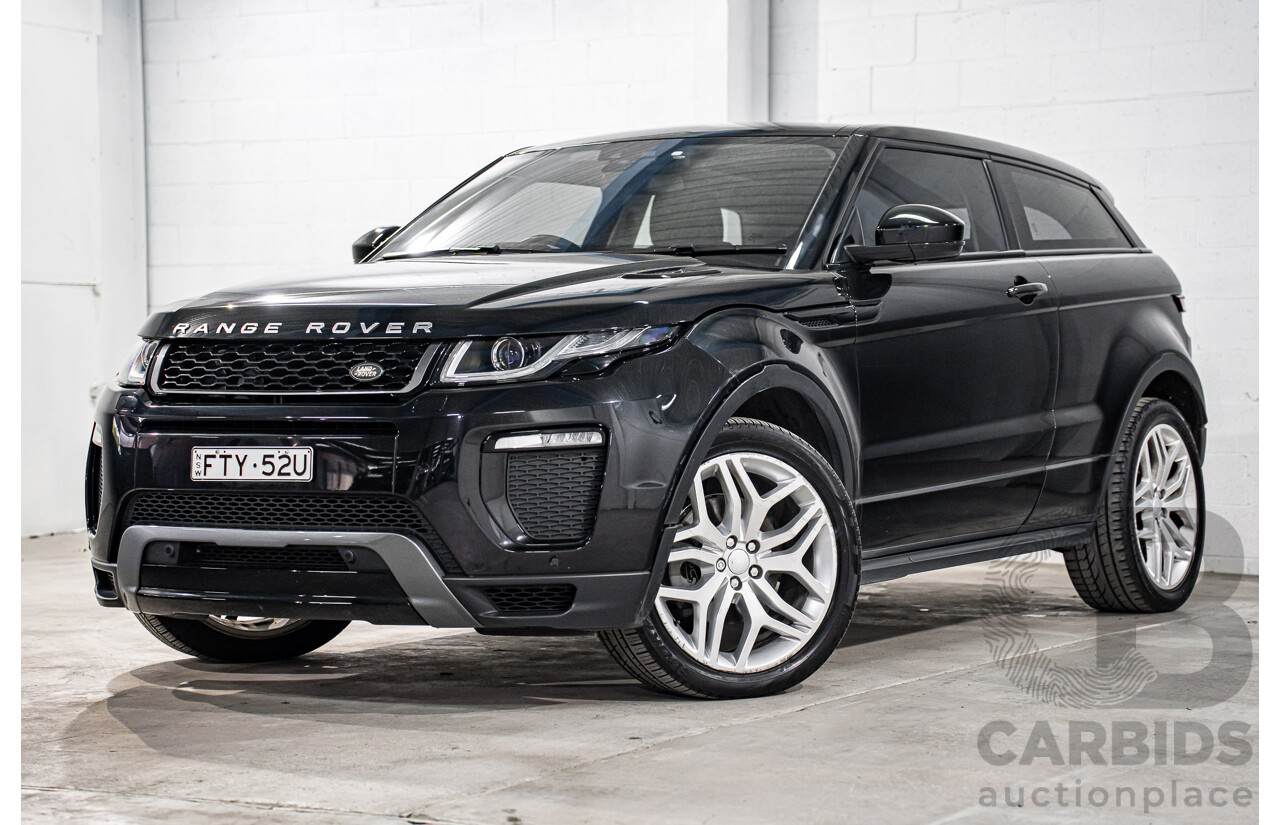 08/2016 Range Rover Evoque Td4 180 HSE Dynamic (AWD) LV MY16.5 3d Coupe Santorini Black Metallic Turbo Diesel 2.0L