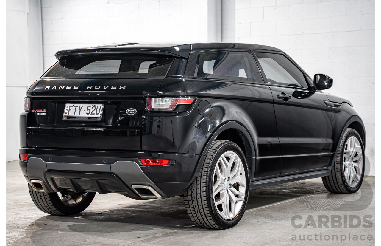 08/2016 Range Rover Evoque Td4 180 HSE Dynamic (AWD) LV MY16.5 3d Coupe Santorini Black Metallic Turbo Diesel 2.0L