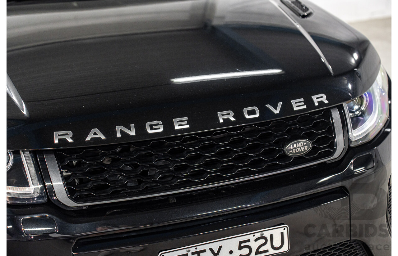 08/2016 Range Rover Evoque Td4 180 HSE Dynamic (AWD) LV MY16.5 3d Coupe Santorini Black Metallic Turbo Diesel 2.0L