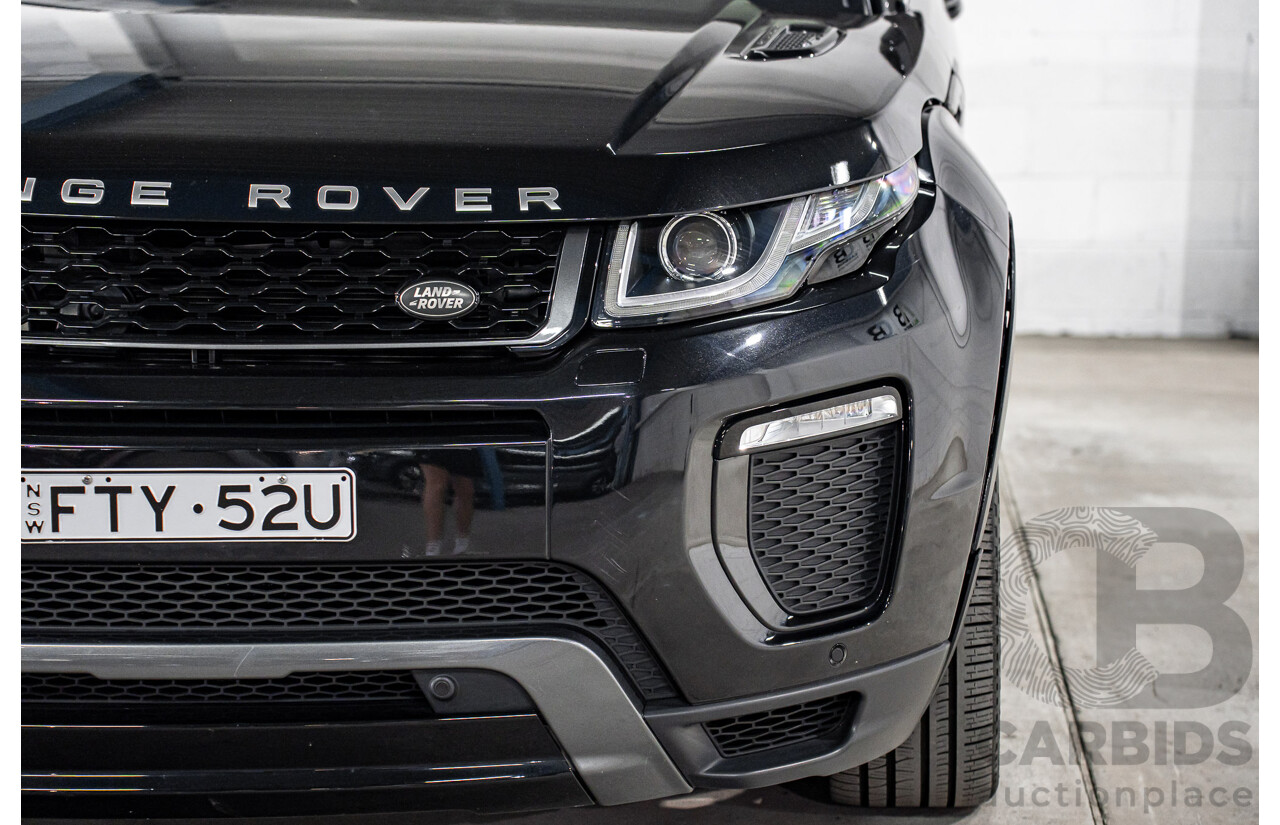 08/2016 Range Rover Evoque Td4 180 HSE Dynamic (AWD) LV MY16.5 3d Coupe Santorini Black Metallic Turbo Diesel 2.0L