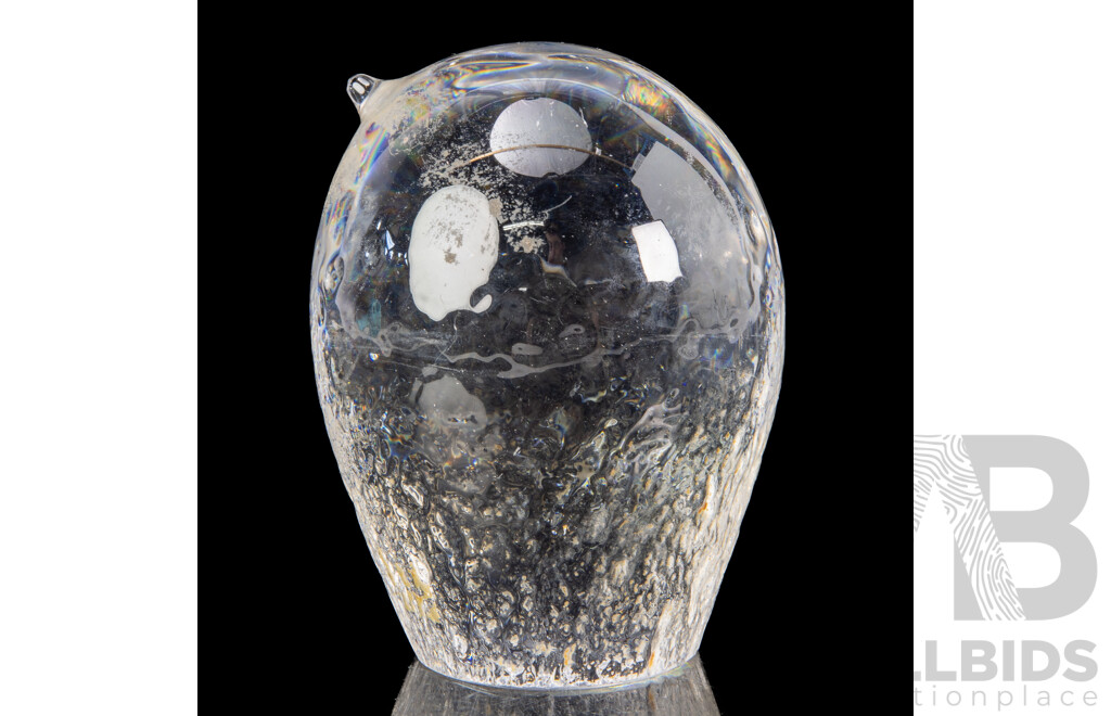 Mid Century Kosta Boda Art Glass Bird Paperweight by Goran Warff