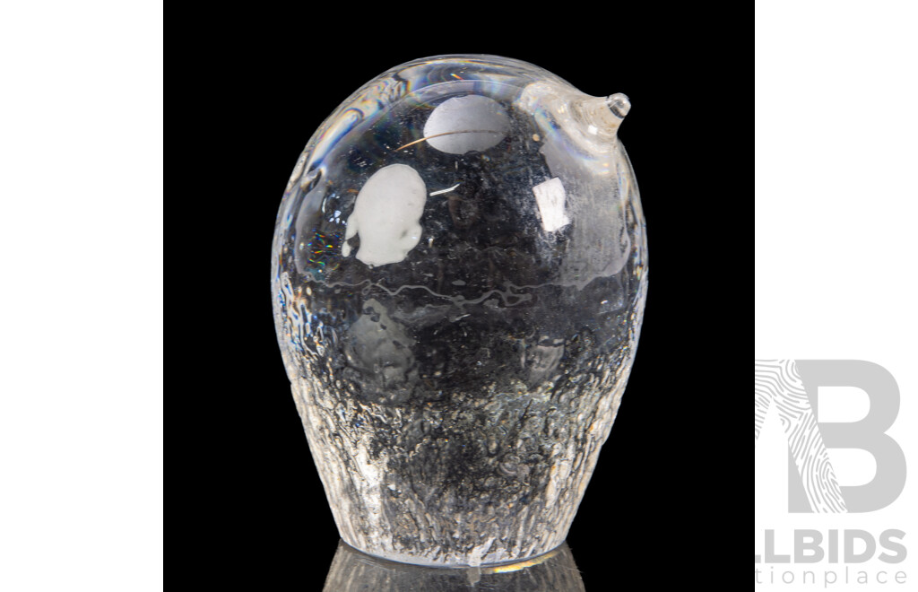 Mid Century Kosta Boda Art Glass Bird Paperweight by Goran Warff