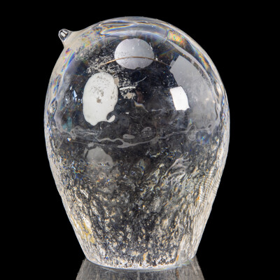 Mid Century Kosta Boda Art Glass Bird Paperweight by Goran Warff