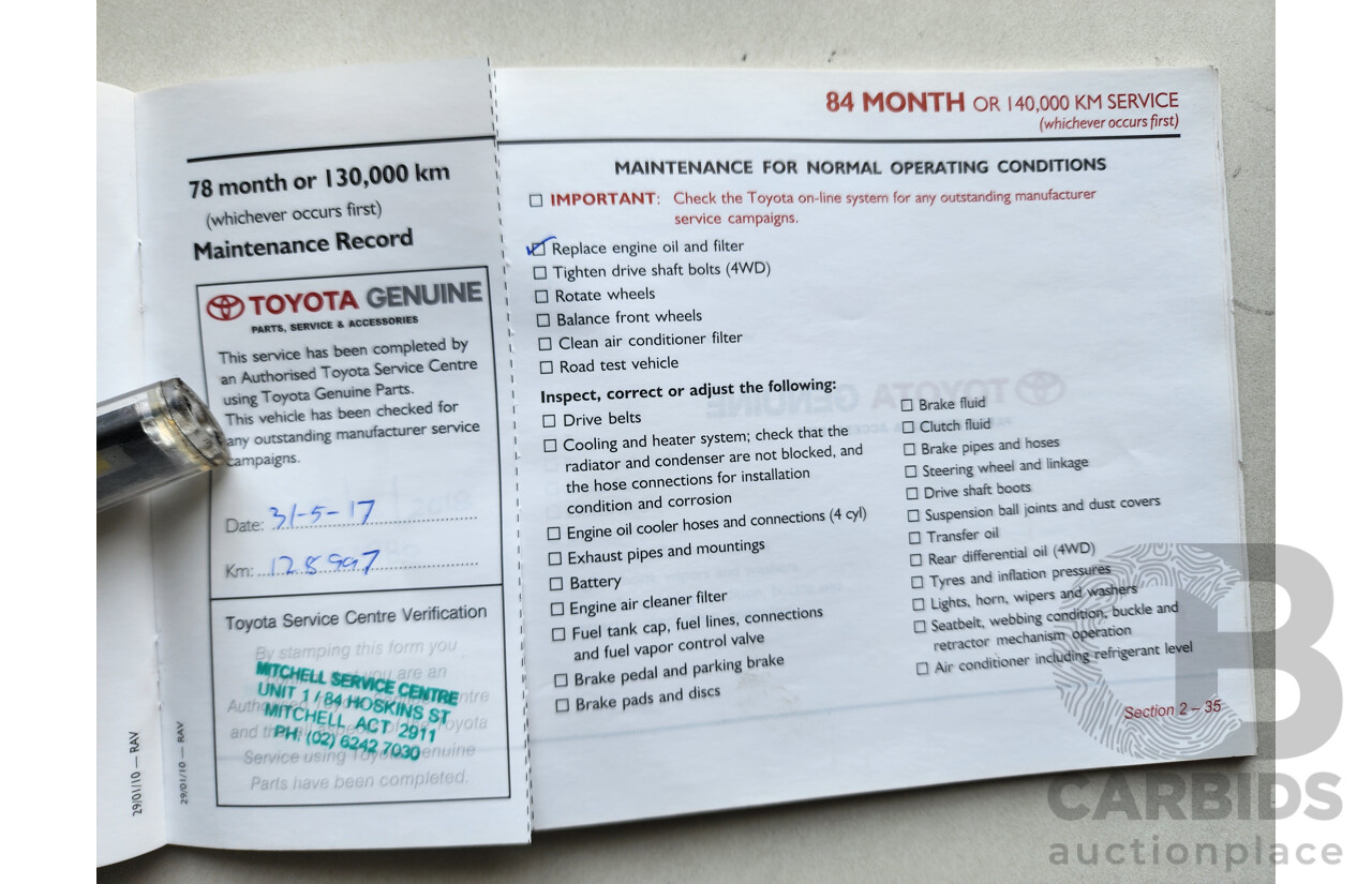 6/2010 Toyota Rav4 CV (4x4) ACA33R 08 UPGRADE 4d Wagon Silver 2.4L