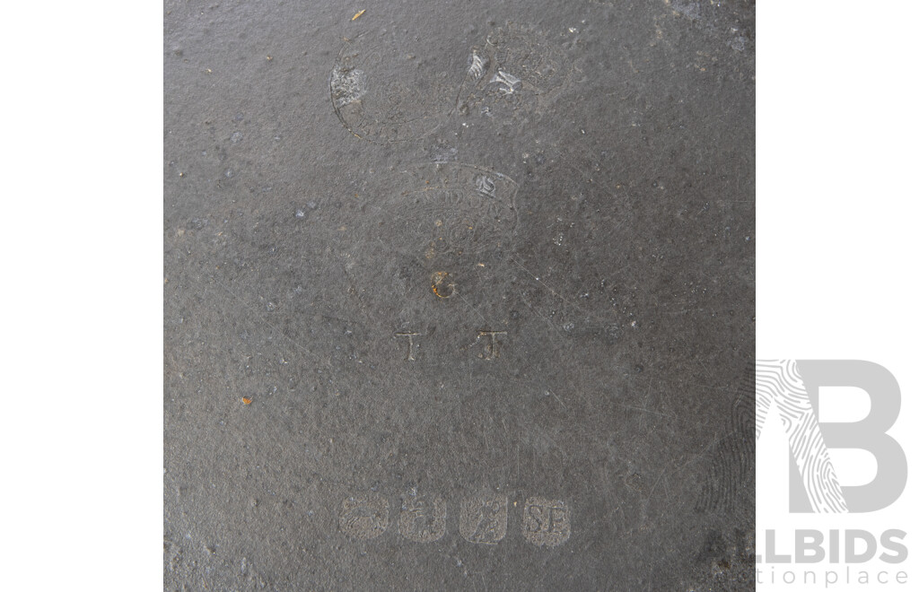 Antique Burford & Green Pewter Charger, Ten Pewter Plates by Samuel Ellis & Others, Set Four Antique Pewter Spoons, All Mid to Late 1700s, Also Three Books Regarding Pewter