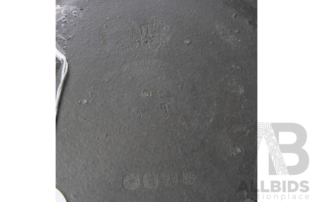 Antique Burford & Green Pewter Charger, Ten Pewter Plates by Samuel Ellis & Others, Set Four Antique Pewter Spoons, All Mid to Late 1700s, Also Three Books Regarding Pewter