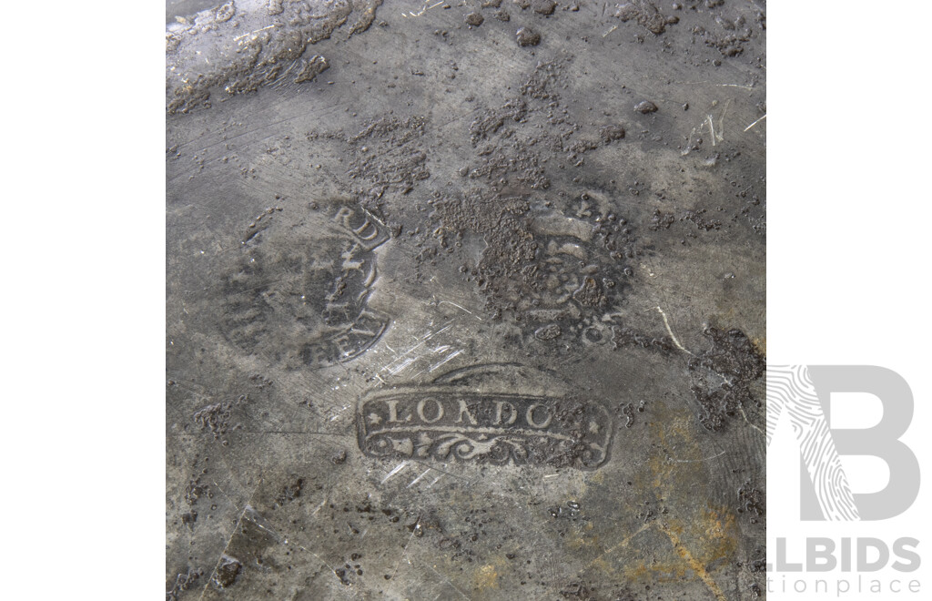 Antique Burford & Green Pewter Charger, Ten Pewter Plates by Samuel Ellis & Others, Set Four Antique Pewter Spoons, All Mid to Late 1700s, Also Three Books Regarding Pewter