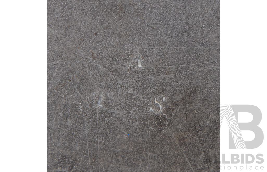 Antique Burford & Green Pewter Charger, Ten Pewter Plates by Samuel Ellis & Others, Set Four Antique Pewter Spoons, All Mid to Late 1700s, Also Three Books Regarding Pewter