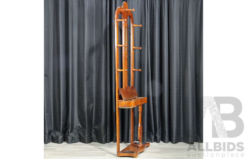 Victorian Cedar Mirrored Back Hall Stand