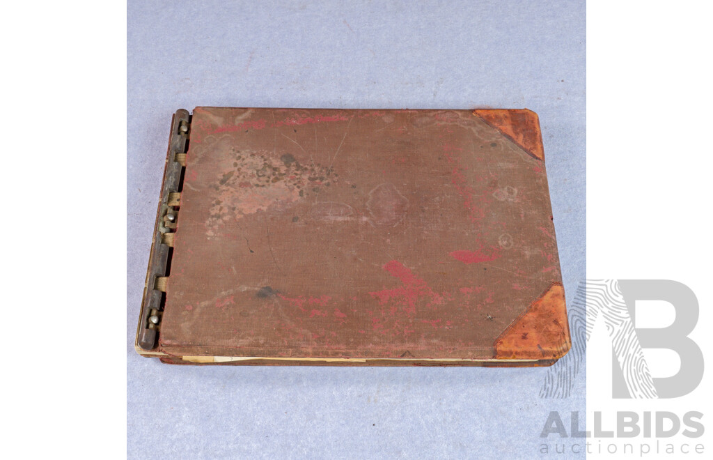 Vintage Canvas Bound Electricity Meter Reading Ledger, Canberra Circa 1931