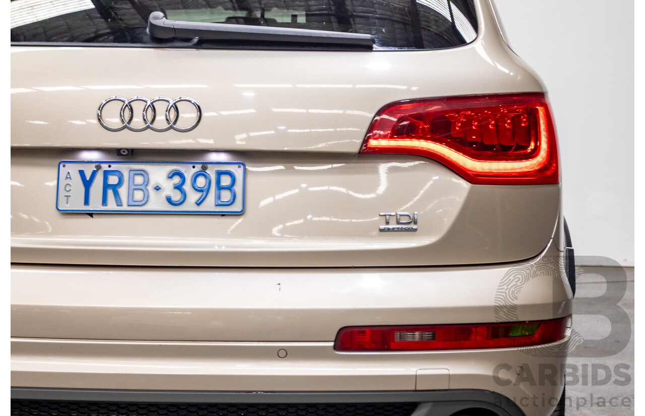 9/2014 Audi Q7 3.0 TDI Quattro S-Line Pack (AWD) MY14 4d Wagon Bahia Beige Turbo Diesel V6 3.0L - 7 Seater